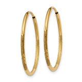 14k 1.25mm Diamond-cut Endless Hoop Earring - XY-000B0967-7451