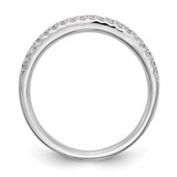 14k White Gold 3/8 carat Lab Grown Diamond VS/SI+ G+ Complete Double Row Band