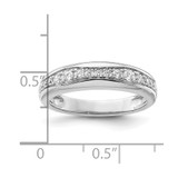 14k White Gold 3/8 carat Lab Grown Diamond VS/SI+ G+ Complete Fashion Band