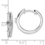 14k White Gold 3/8 carat Lab Grown Diamond VS/SI+ G+ Complete Fashion Hinged Hoop Earrings