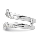 14k White Gold 3/8 carat Lab Grown Diamond VS/SI+ G+ Complete Twisted Ring Guard