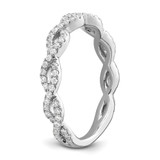 14k White Gold 3/8 carat Lab Grown Diamond VS/SI+ G+ Complete Wedding Band - RM-03DC1A4F-5068