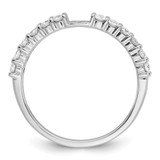 14k White Gold 3/8 carat Lab Grown Diamond VS/SI+ G+ Semi Mount Peg Set Engagement Ring