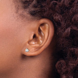 14k White Gold 3/8 ctw Lab Grown Diamond VS+ F+ Round 3 Prong Heavy Wt. Stud Earrings