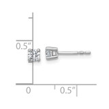 14k White Gold 3/8 ctw Lab Grown Diamond VS+ F+ Round 4 Prong Heavy Wt. Stud Earrings