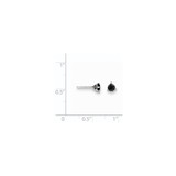 14k White Gold 3/8ct Black Diamond Stud Earrings