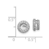 14k White Gold 3/8ct Diamond Earring Jackets - EJ-886602BD-7967