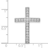 14k White Gold 3/8ct. Diamond Cross Chain Slide - PM-D68313D5-4992