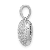 14k White Gold 3/8ct. Diamond Heart Pendant - PM-8FA1F1BB-6715