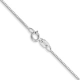 14K White Gold 30 inch .7mm Box with Spring Ring Clasp Chain