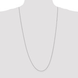 14K White Gold 30 inch .85mm Spiga with Lobster Clasp Chain