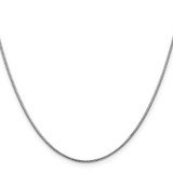 14K White Gold 30 inch 1.1mm Round Snake with Lobster Clasp Chain