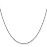 14K White Gold 30 inch 1.6mm Round Open Link Cable with Lobster Clasp Chain