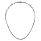 14k White Gold 36 carat Lab Grown Diamond VS+ F+ Complete Round 20 inch Straight Tennis Necklace