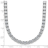 14k White Gold 36 carat Lab Grown Diamond VS+ F+ Complete Round 20 inch Straight Tennis Necklace