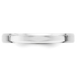 14k White Gold 3mm Beveled Edge Comfort Fit Wedding Band Size 10.5