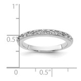 14k White Gold 3mm Filigree Wedding Band - X9-CE9AC4CF-7716