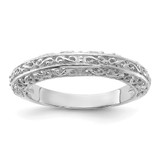 14k White Gold 3mm Filigree Wedding Band - Y3-A0AE3AF1-5170