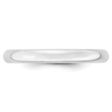 14k White Gold 3mm Lightweight Comfort Fit Wedding Band Size 4