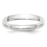 14k White Gold 3mm Lightweight Comfort Fit Wedding Band Size 8.5