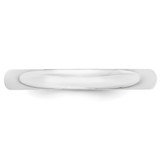 14k White Gold 3mm Lightweight Half Round Wedding Band Size 9