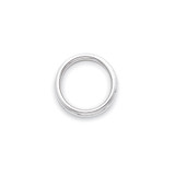 14k White Gold 3mm Milgrain Half Round Wedding Band Size 5