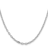 14k White Gold 3mm Semi-solid D/C Open Link Cable Chain - BC-50EE1FC1-2541
