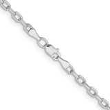 14k White Gold 3mm Semi-solid D/C Open Link Cable Chain - BC-EBE2E8CB-6564