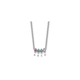 14k White Gold 4 Birthstone Mother's Necklace Mounting