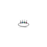 14k White Gold 4 Birthstone Mother's Ring Mounting - XM-5C3737E1-8382