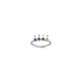14k White Gold 4 Birthstone Mother's Ring Mounting - XM-B3ED3CAA-3409
