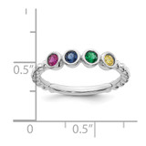 14k White Gold 4 Birthstone Mother's Ring Mounting - XM-B3ED3CAA-3409