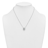 14k White Gold 4 carat Certified Lab Grown Diamond VS+ F+ Cushion Complete 18 inch Bezel Set Necklace
