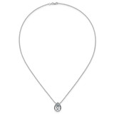 14k White Gold 4 carat Certified Lab Grown Diamond VS+ F+ Pear Complete 18 inch Bezel Set Solitaire Necklace