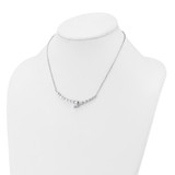 14k White Gold 4 carat Lab Grown Diamond VS/SI+ G+ Complete 16 inch Fashion Bar Necklace