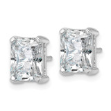 14k White Gold 4 ctw Certified Lab Grown Diamond VS/SI+ G+ Radiant 4 Prong Heavy Wt. Stud Earrings