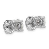 14k White Gold 4 ctw Lab Grown Diamond VS+ F+ Round 4 Prong Heavy Wt. Stud Earrings