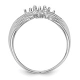 14k White Gold 4 Stone Family Ring Mounting