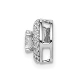 14k White Gold 4.1mm Center 1/4ct. Diamond Semi-mount Chain Slide