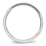 14k White Gold 4mm Beveled Edge Comfort Fit Wedding Band Size 7