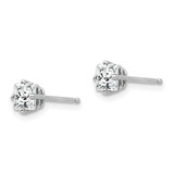 14k White Gold 4mm Cubic Zirconia Earrings - XE-18F7A228-2659