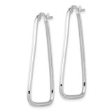 14k 1.5mm White Gold Polished Triangle Dangle Hoop Earrings - TF-13AFF760-3707