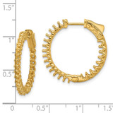 14K 1.6ct  46-2.0mm In/Out  Hoop w/ Safety Clasp Earring Mountings