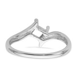 14k White Gold 4mm Princess Gemstone Ring Mounting - Y4-F0113209-6611