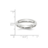 14k White Gold 4mm Standard Weight Comfort Fit Wedding Band Size 11