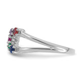 14k White Gold 5 Birthstone Wrap Mother's Ring Mounting