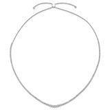14k White Gold 5 carat Lab Grown Diamond VS/SI+ G+ Adjustable to 24 inch Tennis Bolo Necklace