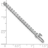 14k White Gold 5 carat Lab Grown Diamond VS/SI+ G+ Complete Princess Prong Set Tennis Bracelet