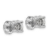14k White Gold 5 ctw Lab Grown Diamond VS+ F+ Round 4 Prong Heavy Wt. Stud Earrings