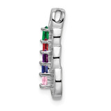 14k White Gold 5 Stone Family Pendant Mounting - XM-9FEB0E40-4642